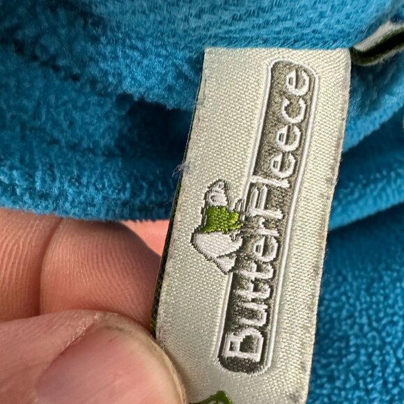 ButterFleece Womens XL Teal Fleece Pullover Quarter Zip Lightweight Warm Top - Picture 2 of 8